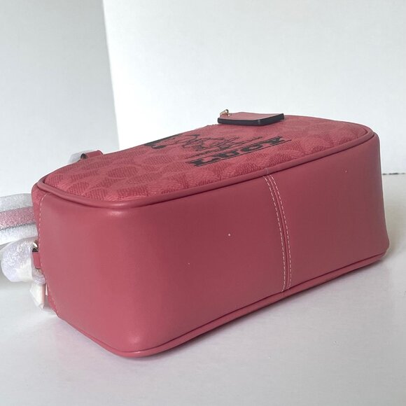 Coach x Peanuts Lucy Satchel Crossbody Bag Pink Canvas Halloween - Picture 7 of 12